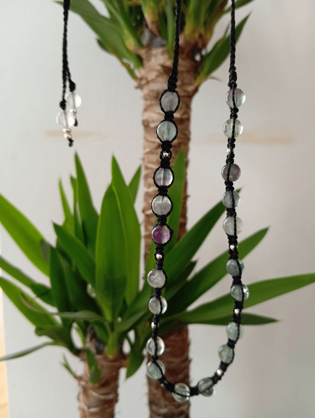 Collana con perline di pietre naturali semipreziose