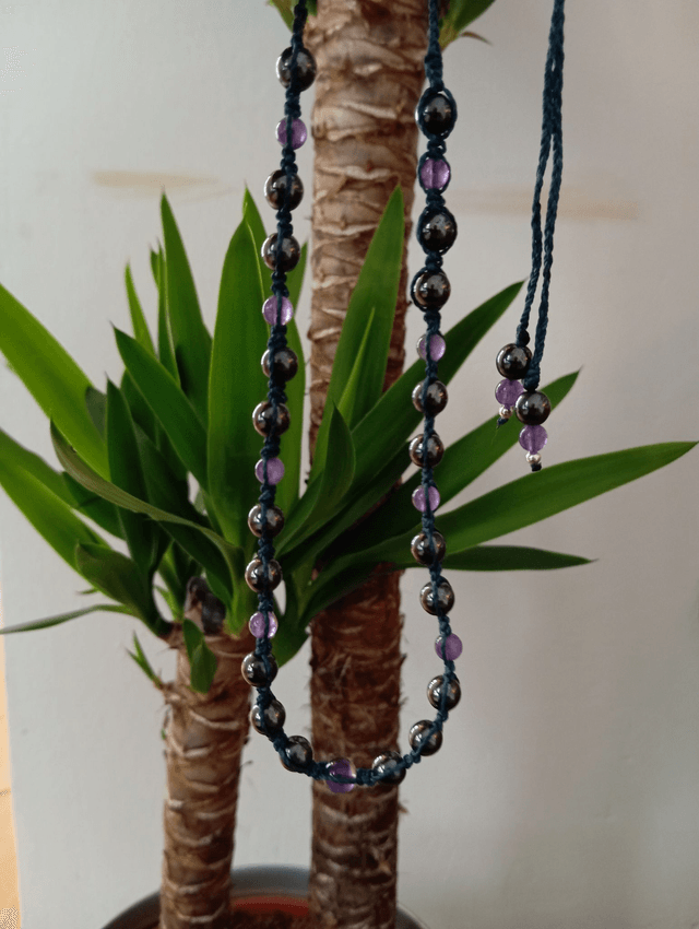 Collana con perline di pietre naturali semipreziose