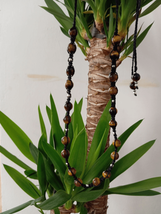 Collana con perline di pietre naturali semipreziose