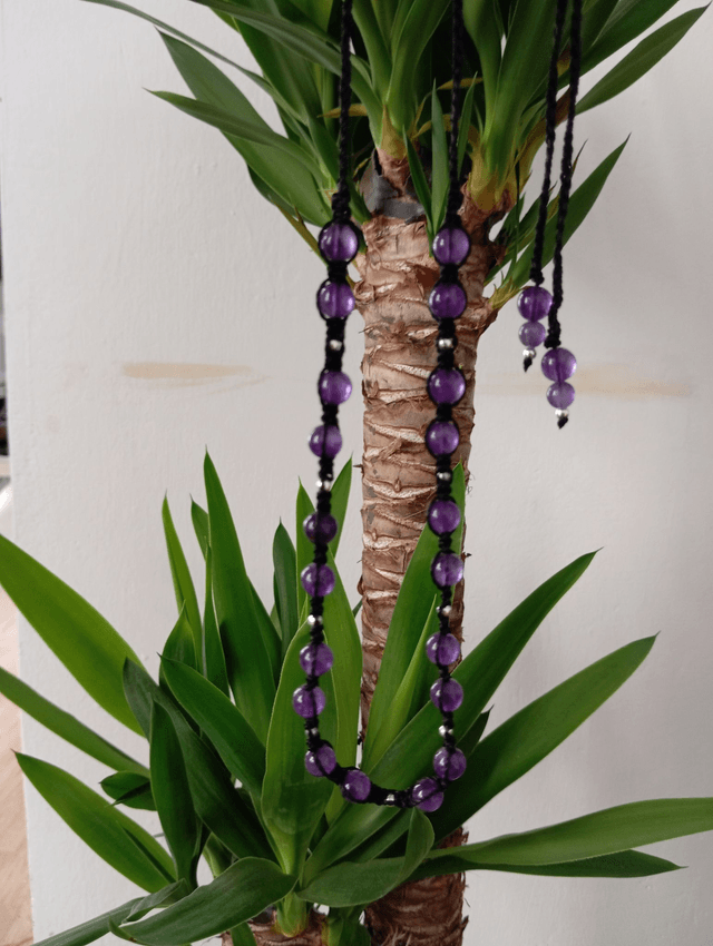 Collana con perline di pietre naturali semipreziose